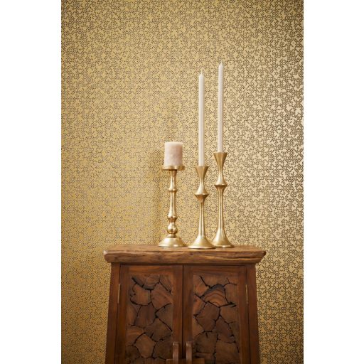 As-Creation Metropolitan Stories II, 37866-1 Etno Grafikus dekoratív keleties díszítőminta aranysárga barna fémes hatás tapéta