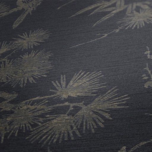 As-Creation Metropolitan Stories II/Black is Beautiful 37867-2 Natur virágzó japán cserje szürke antracit bézsarany tapéta