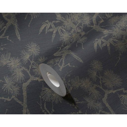 As-Creation Metropolitan Stories II/Black is Beautiful 37867-2 Natur virágzó japán cserje szürke antracit bézsarany tapéta