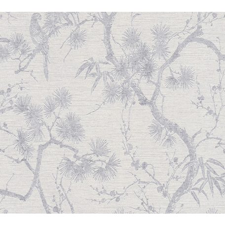 As-Creation Metropolitan Stories II, 37867-3 Natur virágzó japán cserje szürkésfehér szürke ezüst tapéta
