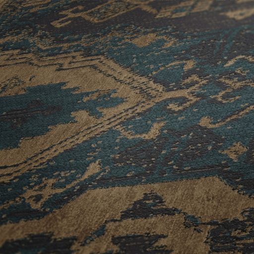 As-Creation Metropolitan Stories II, 37868-2 Etno folklór tradicionális keleti díszítőminta petrolkék aranybarna fekete tapéta