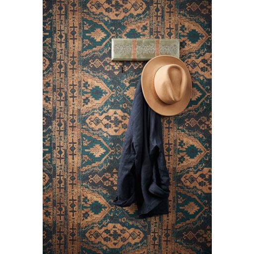 As-Creation Metropolitan Stories II, 37868-2 Etno folklór tradicionális keleti díszítőminta petrolkék aranybarna fekete tapéta