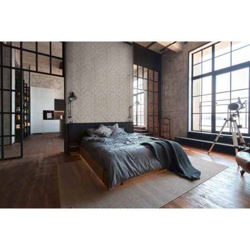 As-Creation Metropolitan Stories II, 37869-3 Geometrikus Grafikus Design bézs arany fémes hatás tapéta