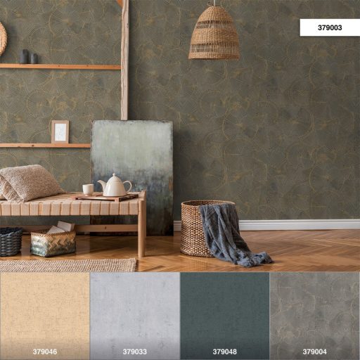 As-Creation Metropolitan Stories II, 37900-3 Etno Grafikus koncentrikus egymást metsző körök fekete arany fémes hatás tapéta