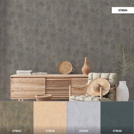 As-Creation Metropolitan Stories II, 37900-4 Etno Grafikus koncentrikus egymást metsző körök barna arany fémes hatás tapéta