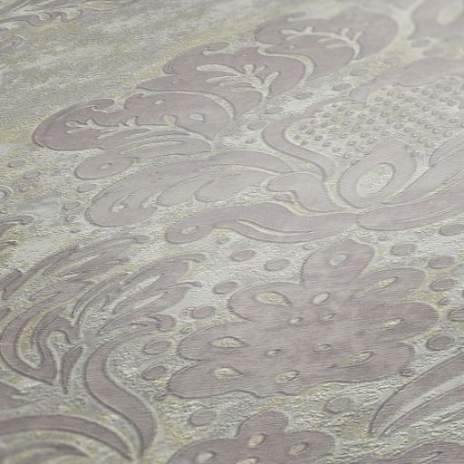 As-Creation Metropolitan Stories II, 37901-4 Klasszikus barokk díszítőminta szürke ezüstszürke rézszín fémes hatás tapéta