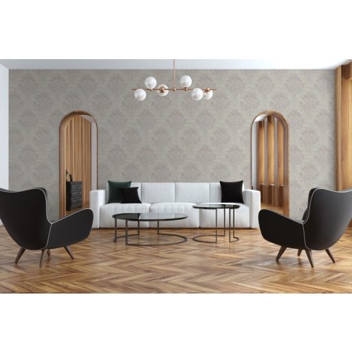 As-Creation Metropolitan Stories II, 37901-4 Klasszikus barokk díszítőminta szürke ezüstszürke rézszín fémes hatás tapéta