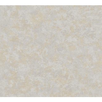   As-Creation Metropolitan Stories II, 37902-3  Natur Egyszínű "foltos" melírozott minta szürke arany finom fény tapéta