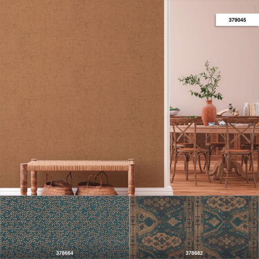 As-Creation Metropolitan Stories II, 37904-5  Natur Strukturált "töredezett" minta barna narancsos barna tapéta