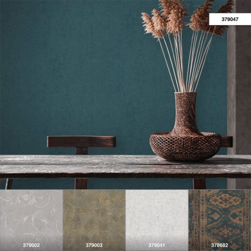 As-Creation Metropolitan Stories II, 37904-7  Natur Strukturált "töredezett" mintasötétkék/zöldeskék tapéta