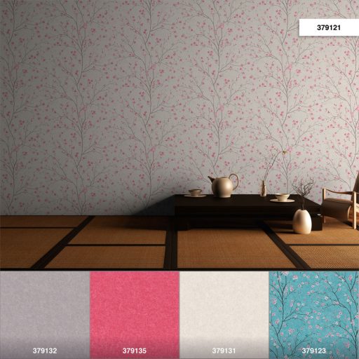 As-Creation Metropolitan Stories II, 37912-1 Natur Virágos Cseresznyevirágzás bézs rózsaszín barna tapéta