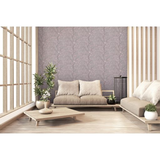 As-Creation Metropolitan Stories II, 37912-2 Natur Virágos Cseresznyevirágzás szürke rózsaszín halvány lila barna tapéta