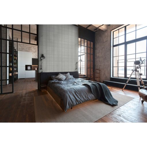 As-Creation Metropolitan Stories II, 37919-1 Grafikus Design "kockás" vonalminta szürkésfehér ezüst fémes hatás tapéta