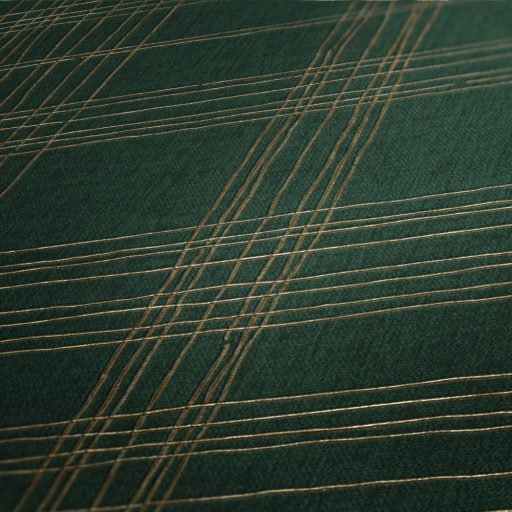 As-Creation Metropolitan Stories II, 37919-3 Grafikus Design "kockás" vonalminta sötétzöld arany fémes hatás tapéta