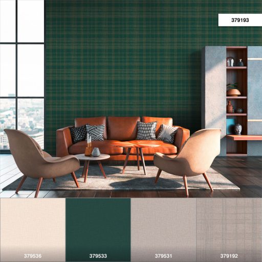 As-Creation Metropolitan Stories II, 37919-3 Grafikus Design "kockás" vonalminta sötétzöld arany fémes hatás tapéta