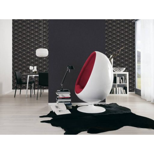 As-Creation Daniel Hechter 6, 37952-2 Natur textil texturált fekete antracitszürke tapéta