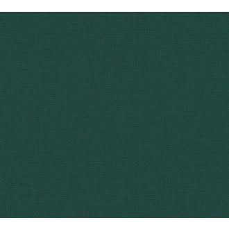   As-Creation Metropolitan Stories II, 37953-3 Natur Egyszínű strukturált textilhatású minta sötétzöld tapéta