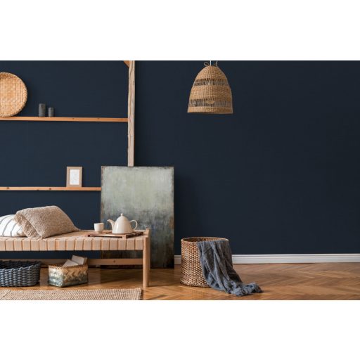 As-Creation Metropolitan Stories II, 37953-4 Natur Egyszínű strukturált textilhatású minta sötékék tapéta