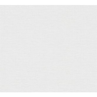   As-Creation Metropolitan Stories II, 37953-5 Natur Egyszínű strukturált textilhatású minta szürkésfehér tapéta