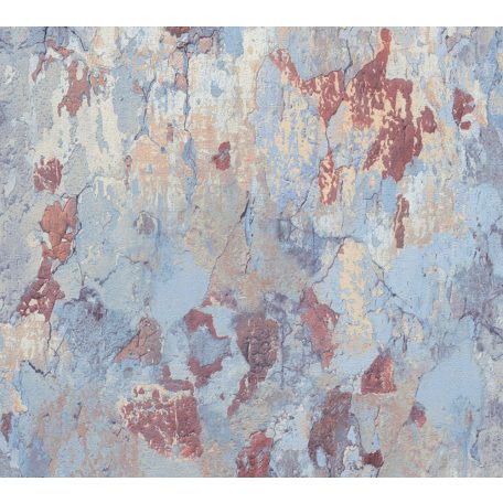 As-Creation Metropolitan Stories II, 37954-2 Natur Erezetes betonminta kék bézs rozsdabarna szines tapéta