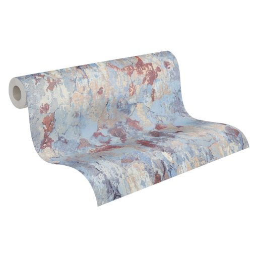 As-Creation Metropolitan Stories II, 37954-2 Natur Erezetes betonminta kék bézs rozsdabarna szines tapéta