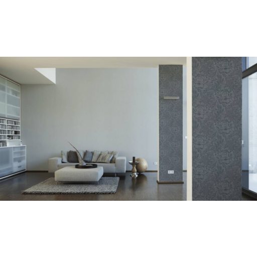 Strukturált egyszínű finom vonalazás világosszürke tónus finom fény tapéta