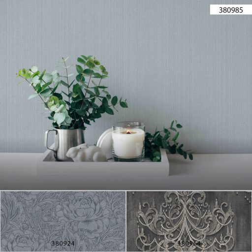 Strukturált egyszínű finom vonalazás szürke és ezüstszürke tónusok finom fény tapéta