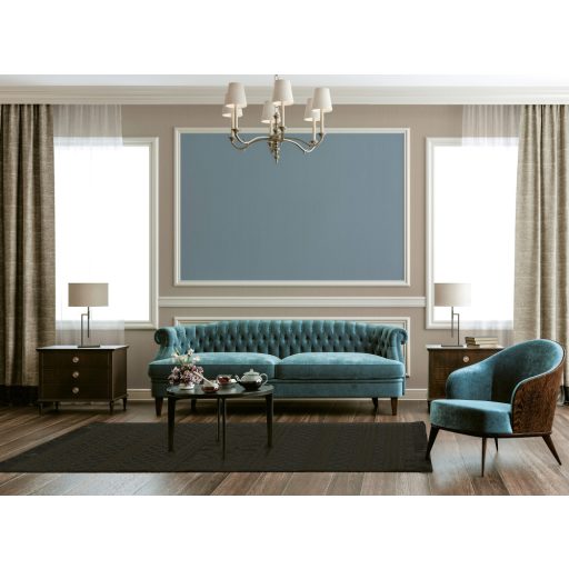 Strukturált egyszínű finom vonalazás kék/szürkéskék/acélkék tónus finom fény tapéta