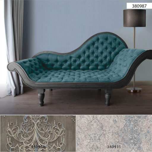 Strukturált egyszínű finom vonalazás kék/szürkéskék/acélkék tónus finom fény tapéta