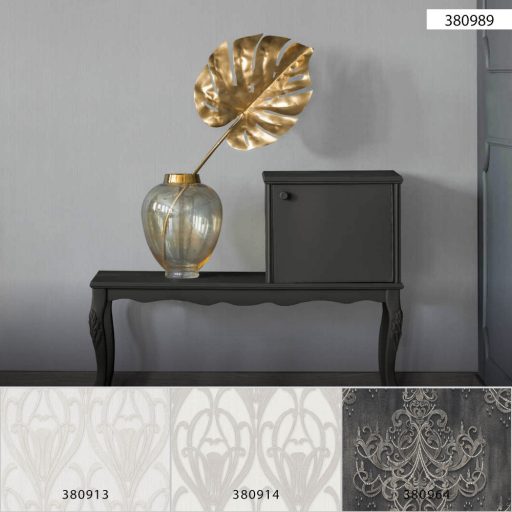 Strukturált egyszínű finom vonalazás szürke tónus finom fény tapéta