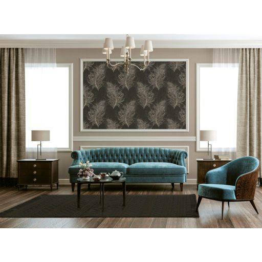 Strukturált egyszínű finom vonalazás bézs/szürkésbézs/szürkésbarna tónus finom fény tapéta