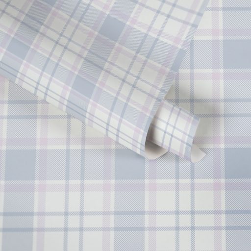 As-Creation Little Love 38122-4 Gyerekszobai Kockás kék rózsaszín fehér tapéta