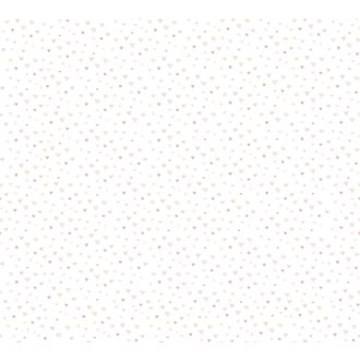   As-Creation Little Love 38124-1 Gyerekszobai Little Hearts kis szívek fehér bézs rózsaszín szürke tapéta