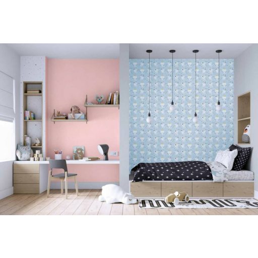 As-Creation Little Love 38131-1 Gyerekszobai "nincs kibékíthetetlen ellentét" madarak fenséges cicák szürke fehér sárga fekete tapéta