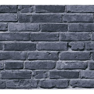   As-Creation Little Love 38133-1 Gyerekszobai Natur téglaminta 3D szürke antracit tapéta