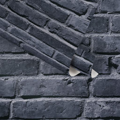 As-Creation Little Love 38133-1 Gyerekszobai Natur téglaminta 3D szürke antracit tapéta