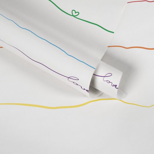 As-Creation Little Love 38140-1 Gyerekszobai "a szív írása" írásvonal szivekkel fehér szines tapéta