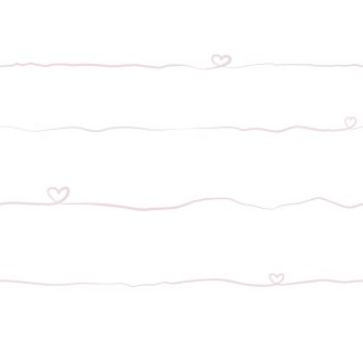   As-Creation Little Love 38140-2 Gyerekszobai "a szív írása" írásvonal szivekkel fehér rózsaszín tapéta