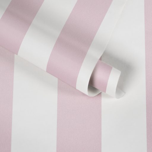 As-Creation Little Love 38148-2 Gyerekszobai Csíkos blokkcsíkos fehér rosé/rózsaszín tapéta