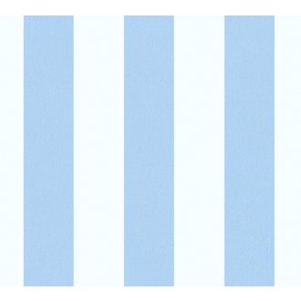   As-Creation Little Love 38148-5 Gyerekszobai Csíkos blokkcsíkos fehér kék tapéta