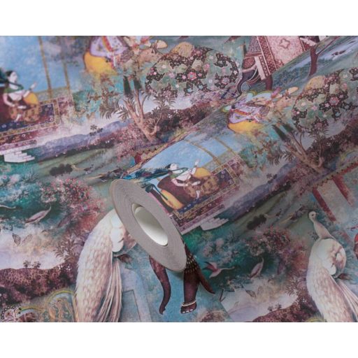 As-Creation Dream Flowery 38173-3 Etno keleti motívum tündérmese az 1001 éjszakából kék mályva szines tapéta