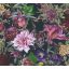 As-Creation Dream Flowery 38175-6 Virágos buja virágmotívum liliomokkal fekete lila zöld szines tapéta