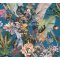 As-Creation Dream Flowery 38176-4 Natur Virágos fantázia trópusi életkép kék bézs zöld szines tapéta
