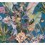 As-Creation Dream Flowery 38176-4 Natur Virágos fantázia trópusi életkép kék bézs zöld szines tapéta