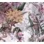 As-Creation Dream Flowery 38177-5 Natur Trópusi Nagyformátumú virágálom halványlila szürke krétasárga szines tapéta