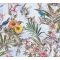 As-Creation Dream Flowery 38178-4 Natur Trópusi buja egzotikus motívum kolibrikkel világoskék zöld sárga szines tapéta