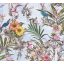 As-Creation Dream Flowery 38178-4 Natur Trópusi buja egzotikus motívum kolibrikkel világoskék zöld sárga szines tapéta
