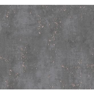   As-Creation Titanium 3, 38195-1 Natur/Ipari design Elegáns beton megjelenítés sötétszürke roségold fénylő mintarészletek tapéta