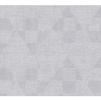   As-Creation Titanium 3, 38196-1 Geometrikus Trapéz és más síkidomok szürke árnyalatok ezüst fénylő mintarészletek tapéta