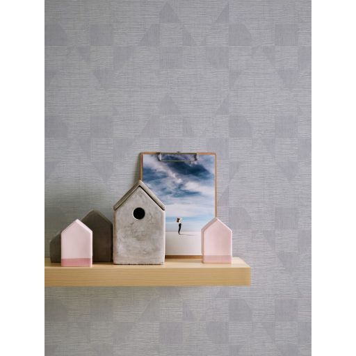 As-Creation Titanium 3, 38196-1 Geometrikus Trapéz és más síkidomok szürke árnyalatok ezüst fénylő mintarészletek tapéta